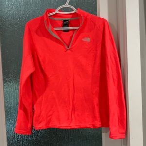 The north face 3/4 zip fleece sweatshirt